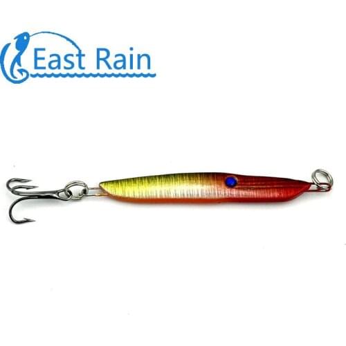 East Rain 6.7CM 13.6G 2pcs Lead Fishing Lures Metal Fishing Lure Hard Bait Fishing Artificial Bait Fishing Tackle Free shipping