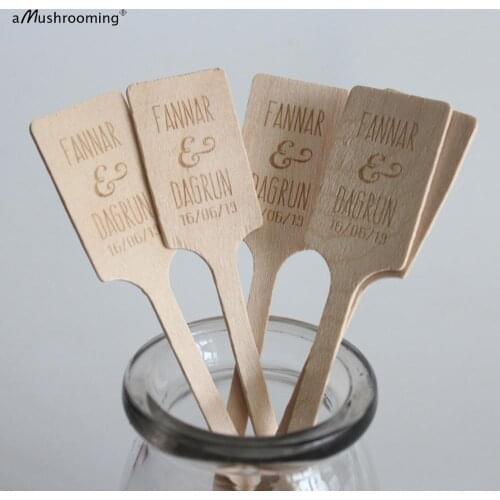 X100 Custom stir stick wooden sticks drink cocktail stirrer drink stirrers table centerpiece Farm Signs Price List Signs Label