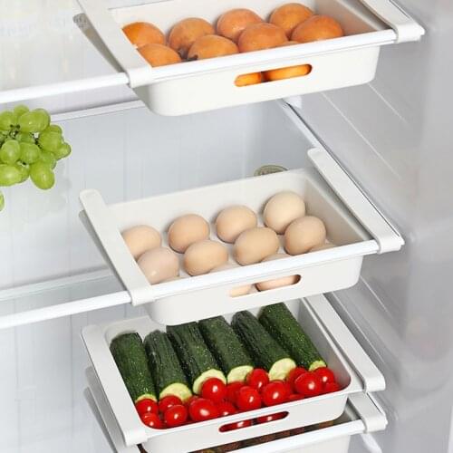 Refrigerator Drawer Organizer Fridge Eggs Fruit Vegetables Storage Bin Containers For Pantry Freezer