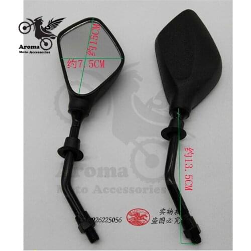 Black motorcycle rearview mirrors 10mm 8mm universal motorbike rear view mirror for yamaha honda suzuki side mirror universal