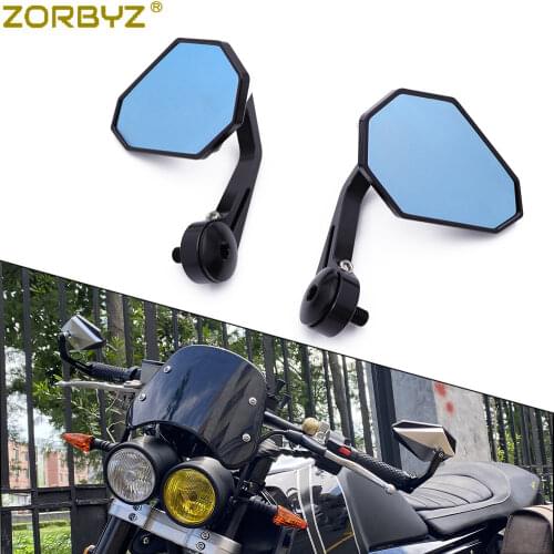 ZORBYZ 1 Pair Motorcycle CNC Aluminium Handle Bar End Rearview Side Mirror 10mm Thread Inside Mount For FB Mondial Aprilia CR150