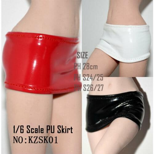 1/6th Female Soldier Leather Miniskirt Model for 12" Body Figure