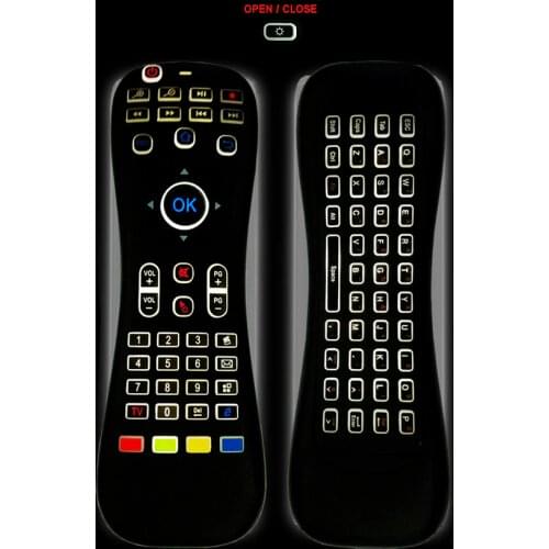 10 PCS/DHL Free Ship Wholesale Backlit Microphone IR Learning Air Mouse,2.4GHz Wireless Mini Keyboard For Smart TV,Android Box