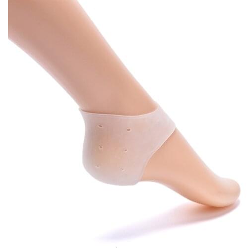 2Pcs Heel Protector Silicone Moisturizing Gel Heel Socks Inserts with hole Cracked Foot Protectors Shoe Cushion Inserts