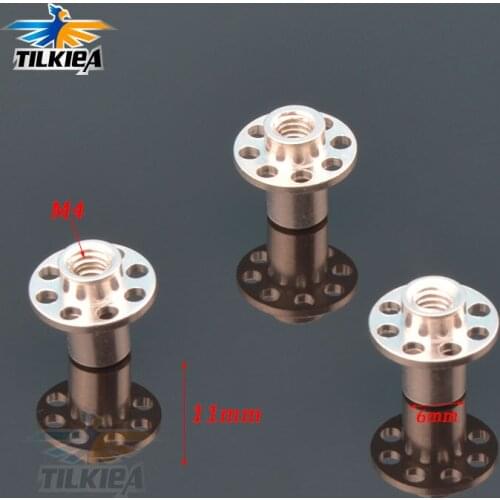 3pcs Aluminum Alloy M4 Hatch Nut Base Rc Boat Screw Stand Rear Hatch Nut Base Fixing Mount
