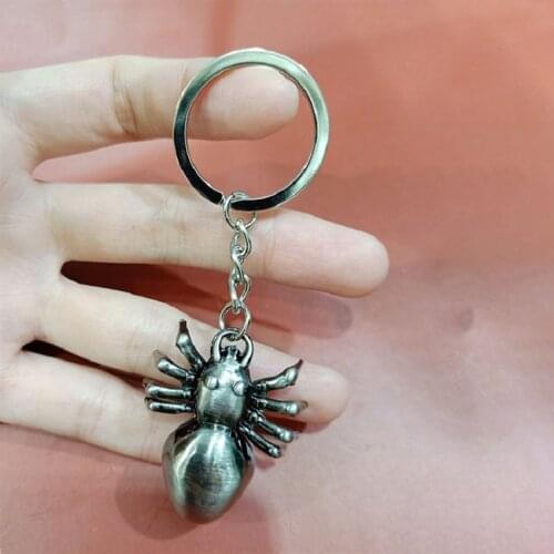 3D spider keychain key ring animal key chain key holder creative portachiavi chaveiro llaveros hombre bag charm free shipping