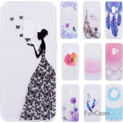 Case For Samsung Galaxy Note 9 Silicone Case For Samsung Galaxy Note 9 Case Transparent Soft Flower Cover samsubg calda