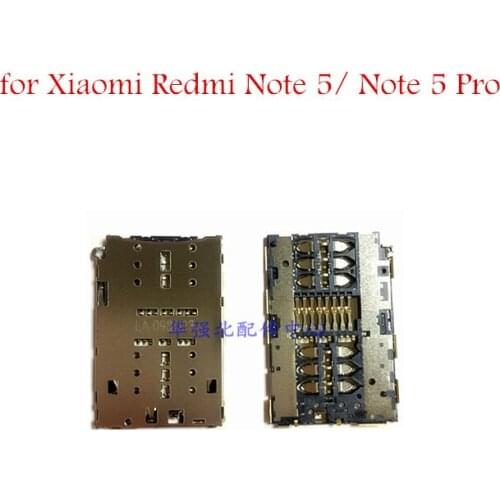 For Xiaomi Redmi Note 5/ Note 5 Pro SIM Card Reader Card Slot Tray Holder Connector Socket Redmi Note 5 Repair Spare Parts