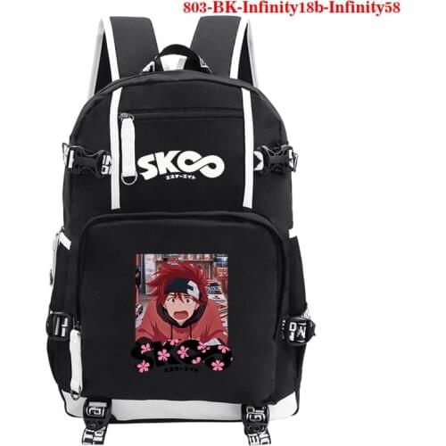 SK8 The Infinity Boys Girls Backpack Cartoon Cute Teenager Cosplay Canvas Travel Bags School Bags Anime Infinity Print Schoolbag