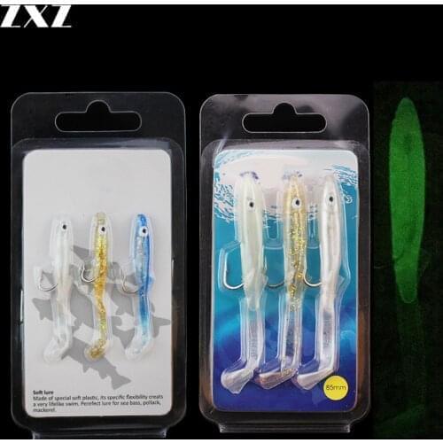 3pcs Artificial Minnow Fishing Lure Soft Pike Lures 8CM Japan Worm Swim Bait Fly Fishing Silicone Kunstaas Bass Leurre Souple