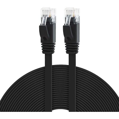 Cat 6 Ethernet RJ45 Cable Flat Internet Network Lan Patch Cords Solid Cat6 High Speed Computer Wire For Router, Modem