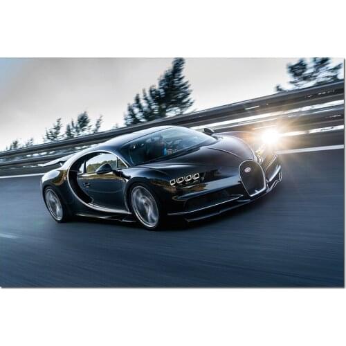 Bugatti Chiron Supercar Photo Decorative Posters and Prints Canvas Painting Wall Art Picture For Living Room Decor