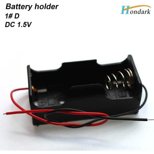 1XLR20 1XD size battery shell 1.5V battery holder LR20 battery box D battery cell with 6'' UL1007 wires,100pcs/lot