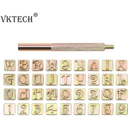 36 Stamps Carbon Steel Letters Numbers Leather Stamping Set Leather Marking Tools Metal Stamp Set Leather Tools Leathercraft