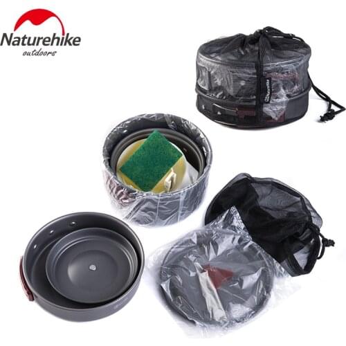 Naturehike 2-3 Person Pot Set Cookware Set 4 In 1 Picnic Outdoor Tableware Camping Hiking