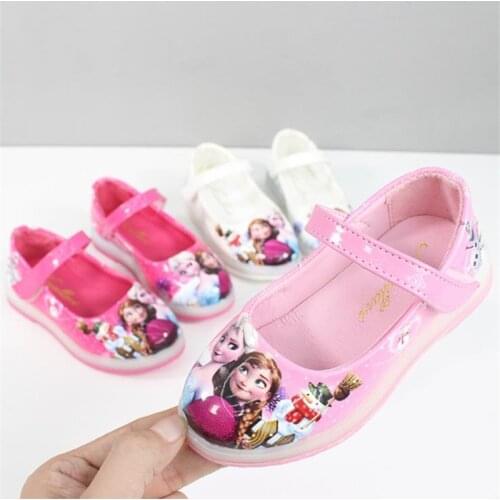 New age season 2021 childrens shoes on the one-sided soft flat single children shoes princess Velcro shoes of the girls
