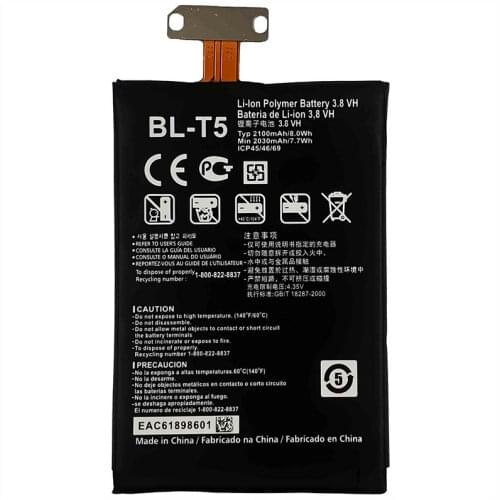 Bateria BLT5 BL-T5 Rechargeable Li-ion Battery For LG Nexus 4 Battery E975 E973 E960 F180 LS970 Optimus G E970 battery T5
