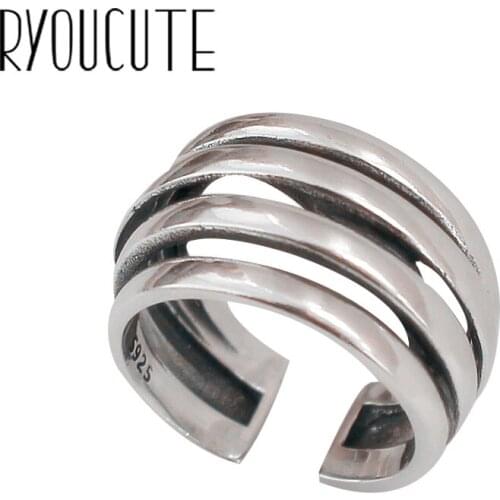 Punk New Silver Color Irregular Chains Finger Ring For Women Girls Gifts