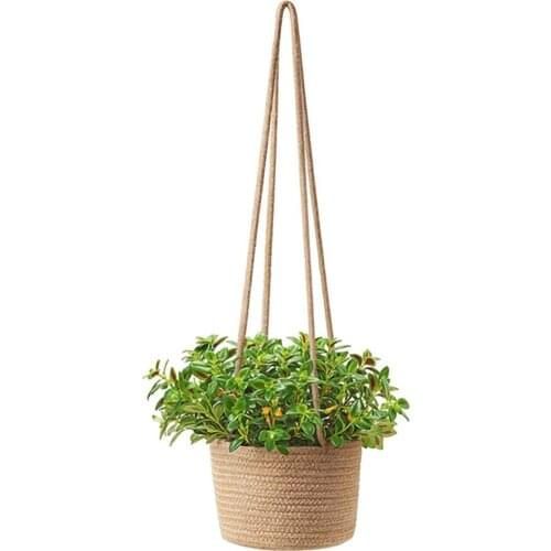 Garden Plant Storage Basket Braided Simple And Elegant Home Decor Durable Hanging Planter Woven Indoor Outdoor Flower Pot
