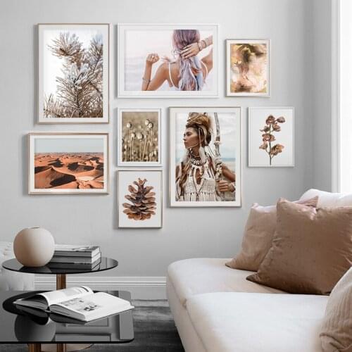 Modern Dried Flowers Plants Design Canvas Painting Gallery Wall Art Picture Posters and Prints Interior Living Room Home Decor