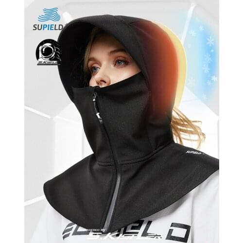 Supield Aerogel Winter Cold Scarf Mask Warm Face Ear Protection Cycling Windproof Mask Neck Bandanas Scarves Face Mesh Headband