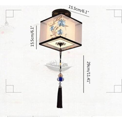 1Pc 4 Types Chinese Style LED Light Fixtures Ceiling Ceiling Lamp Classic Vintage Chinese Led Hanging