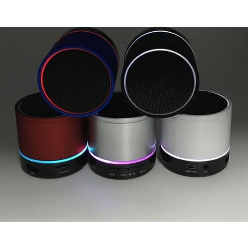 LED Light Bluetooth Speaker Night Light TF Card Subwoofer RGB Flashing Cool Gift 3D Light Decoration