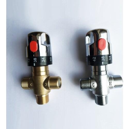 1/2" Inch DN15 Brass Control the Mixing Water Temperature Thermostatic Mixing Pipe Valve for solar water heater Bathroom Mixer