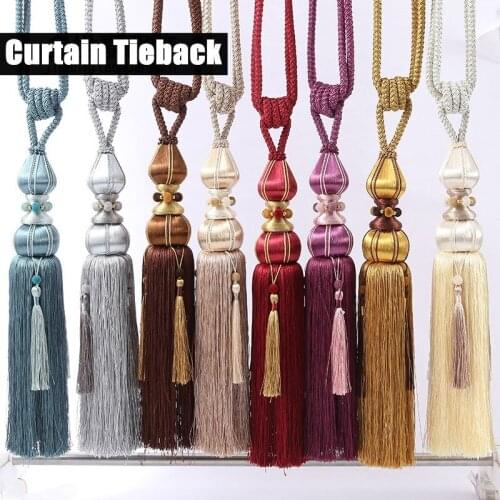 1 Pairs Tassel Curtain Tieback Tapestry Hanging Ball Lacing Tie Rope Room Curtain Tapestry Decoration Accessory