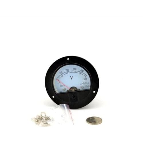 1pc DC 450V 500V 600V 750V 1000V 1200V 1500V Round Analog Voltmeter Panel Voltage Meter 65C5 90MM DC No need Shunt