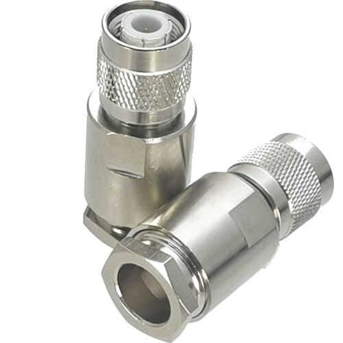 1Pcs Connector TNC Male plug Clamp RG8 LMR400 RG213 Cable RF Adapter Coaxial High Quanlity 50ohm Brass