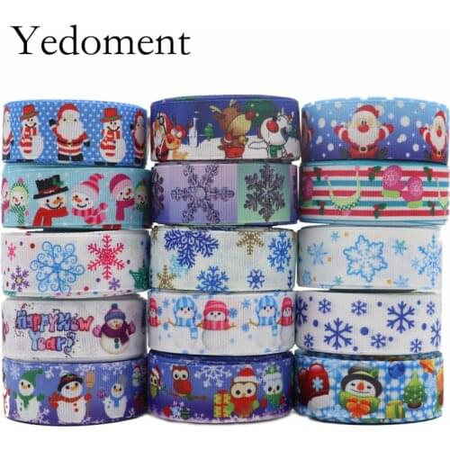 10 Yards 7/8' 22MM Christmas Day Printed Grosgrain Ribbons For Hair Bows DIY Handmade Materials Y2020091103