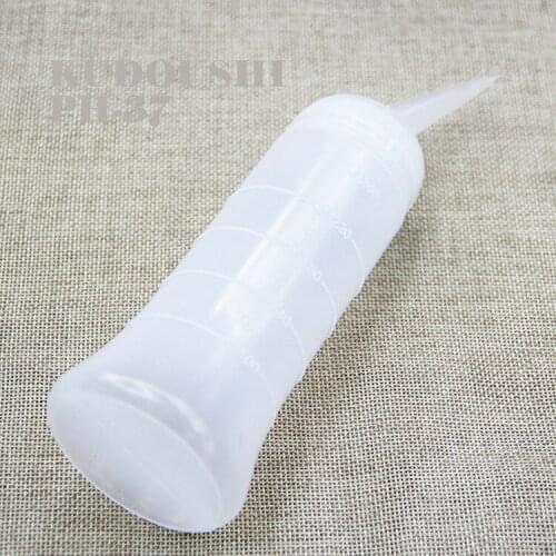 2PCS Hairdressing Applicator Bottles Pointed Shampoo Bottle Plastic Professional Hair Spray With Scale Barbers Salon Tools