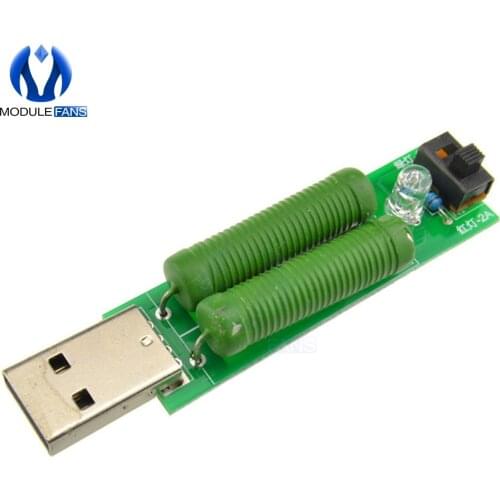 2PCS USB Load Resistance Power Resistors Mobile Power Aging Resistors module 2A 1A USB Port Digital Current Voltage Meter Tester