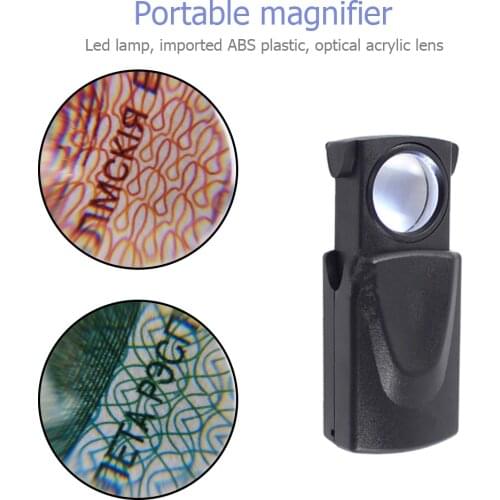 30X Pull Jewelry Magnifier Magnifying Glass Portable Loupe Tool Reading Magnifying Glass Lens Jewelry Loupe with LED Light