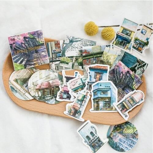 45 Pcs/lot Creative Cute Journey Scenery Mini Paper Sticker Decoration Diy Ablum Diary Scrapbooking Label Sticker Stationey