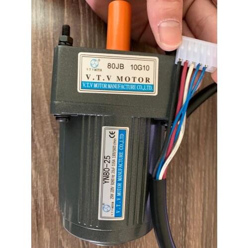5LINES !! !VTV AC 220v Gearbox adjustable speed Reversible motor A variety of reduction ratio optional YN80-25