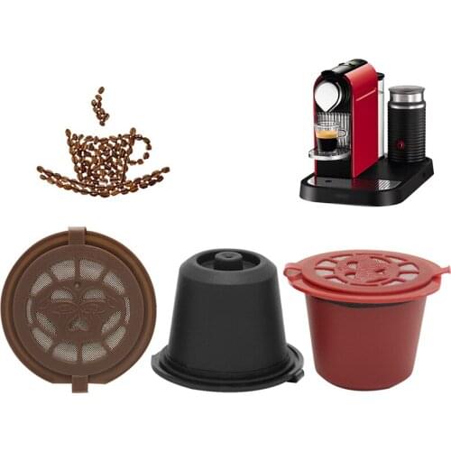5Pcs Reusable Coffee Capsule Pod Filter Cup Stainless Steel Filter For Nescafe Dolce Gusto Filter Cups Set With Spoon