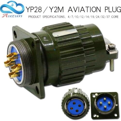 Aviation plug socket round connectorYP series 4/7/10/12/14/19/24/32/37core diameter 28MM aviation plug