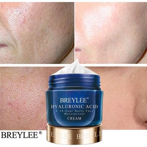 BREYLEE Hyaluronic Acid Moisturizing Face Cream Collagen Whitening Smoothing Face Skin Care Remove Dark Spots Acne Treatment