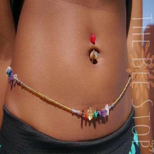 Sexy Swimwear Bikini Beach Waist Chain Belly Chain Fashion Waist Link Necklaces Body Jewelry For Women Summer Accesspries