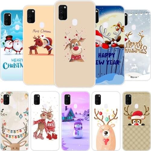 Cartoon Merry Christmas Soft Case for Samsung Galaxy F41 M01 Core M02S M12 M21S M30S M31S M42 M51 M62 A6 A7 A8 Plus 2018 Cover