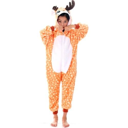Girls Boys Deer Onesies 2020 Kids Winter Stitch Pajamas Sets Children Unicorn Cartoon Anime Animal Pajamas Sleepwear