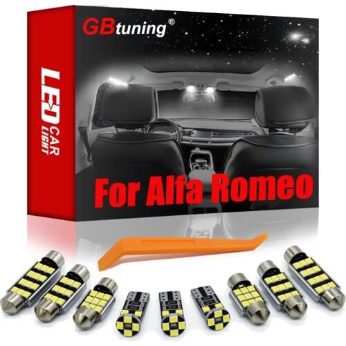 High Quality Canbus LED for Alfa Romeo Giulietta Mito Brera GT Spider 147 156 159 166 Car Dome Lamp Interior Reading Light Kit