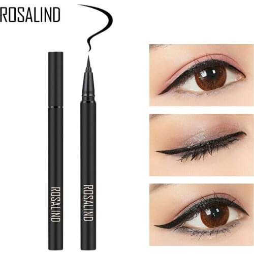ROSALIND Black Eyeliner Pencil Waterproof Stamp Liquid Eyeliner Pen Quick Dry Long-Lasting Cosmetics Shiny Eye Liner MakeUp Tool