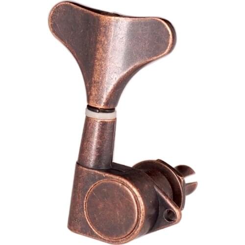 Tail Buttons Bass String Tuners Pegs keys Machine Heads 4R Red Bronze