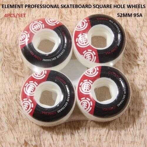 54MM 95A Square Hole Element Skateboard Wheels Skate Board Deck Action Wheel Fancy Stunt Wheels Scooter Durable Non-slip Wheels