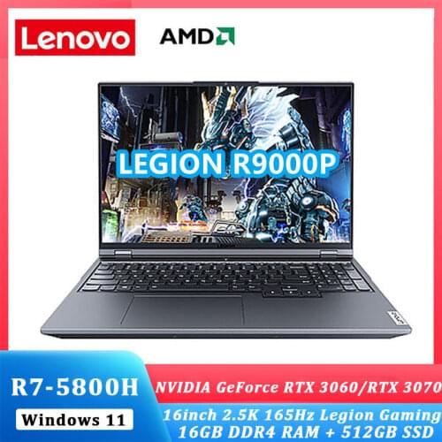 Lenovo Legion R9000P 2021 16.0inch Gaming Laptop AMD Ryzen7 5800H Geforce RTX 165Hz High Refresh Rate IPS Full Screen Windows10