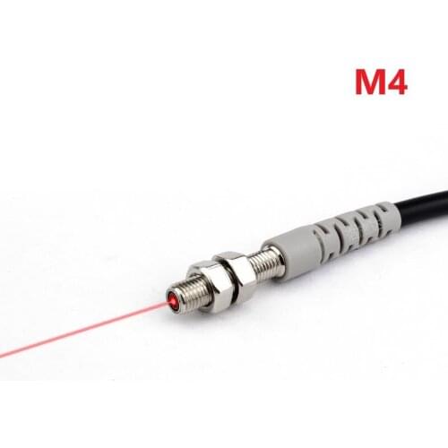 M4 Visible Mini Infrared Laser Diffuse Reflection Photoelectric Optoelectric Sensor Switch NPN PNP NO NC 50mm 70mm