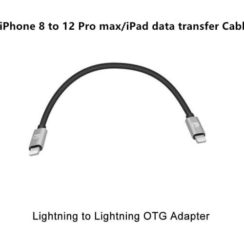 Mobile Phone PAD Data Lighting To Lighting Adapter For 8 8p X XS MAX 11 12 PRO MAX 12 MINI IOS 12.4 Data Migration Cable Tool